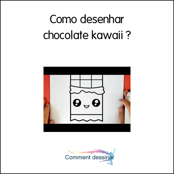 COMO DESENHAR UMA BARRA DE CHOCOLATE KAWAII 