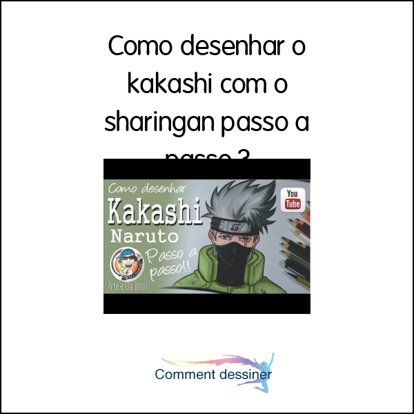 COMO DESENHAR O SHARINGAN DO KAKASHI 